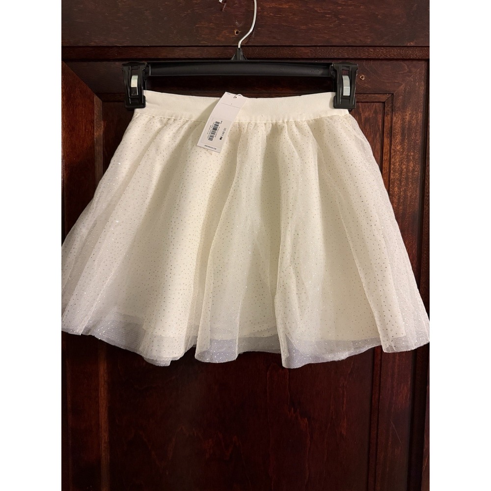 Janie And Jack Cream Tulle Gold Sparkle Skirt NWT Size 7